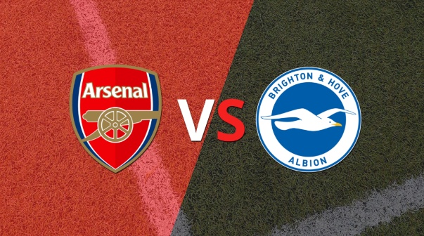 Sin goles, termina el primer tiempo entre Brighton and Hove y Arsenal