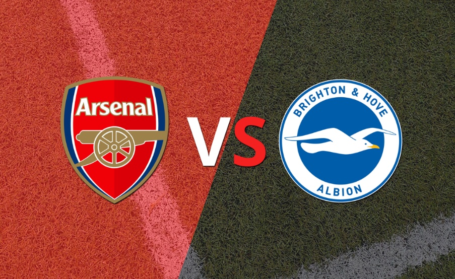 Sin goles, termina el primer tiempo entre Brighton and Hove y Arsenal