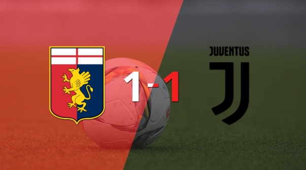 Juventus logró sacar el empate a 1 gol en casa de Genoa