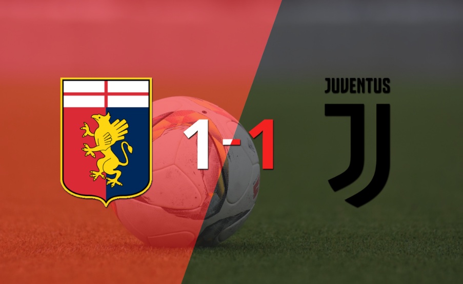 Juventus logró sacar el empate a 1 gol en casa de Genoa