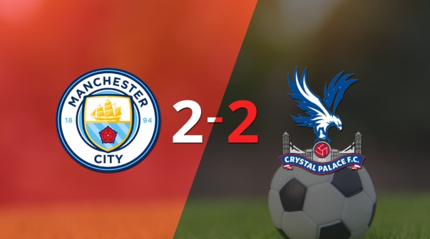 Empate a 2 entre Manchester City y Crystal Palace