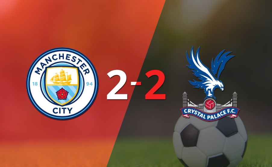Empate a 2 entre Manchester City y Crystal Palace