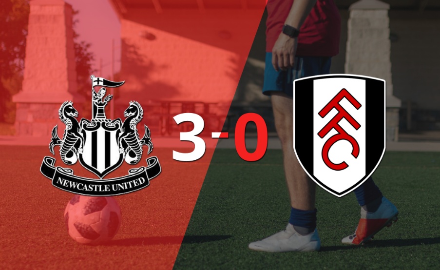 Newcastle United liquidó en su casa a Fulham por 3 a 0