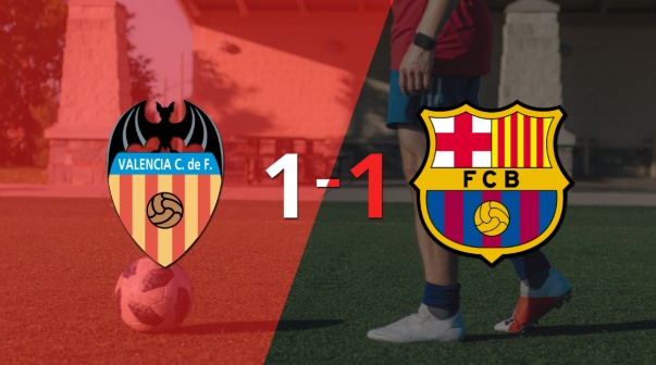 Valencia no pudo en casa ante Barcelona y empataron 1-1