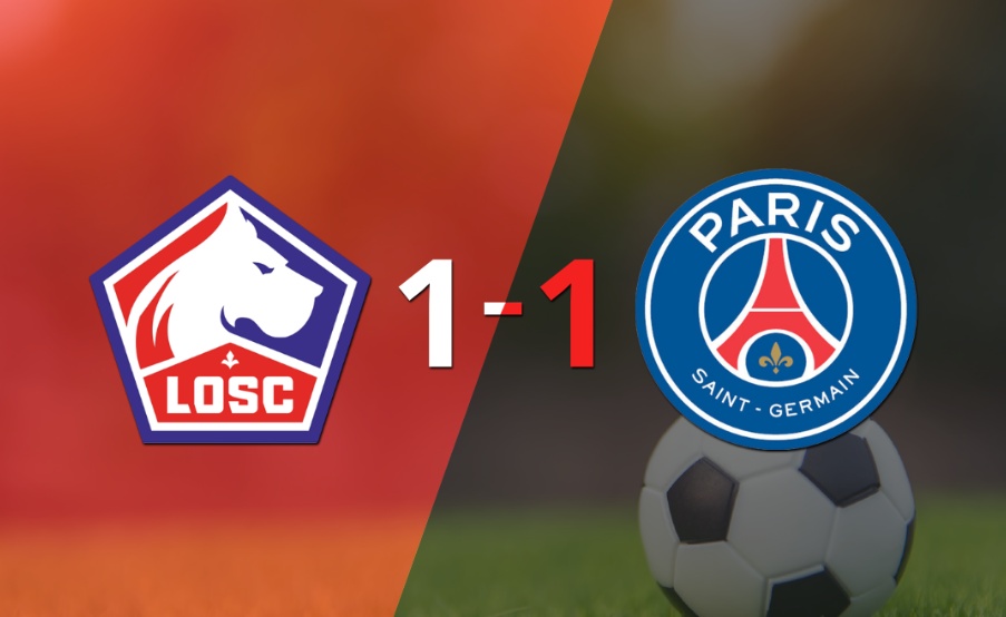 Lille logró sacar el empate de local frente a PSG