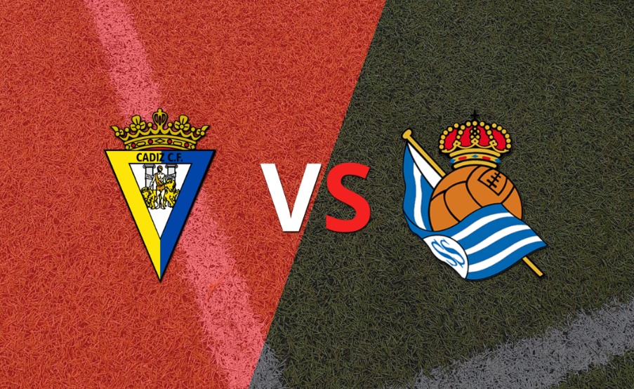 El segundo tiempo comienza sin goles entre Cádiz y Real Sociedad