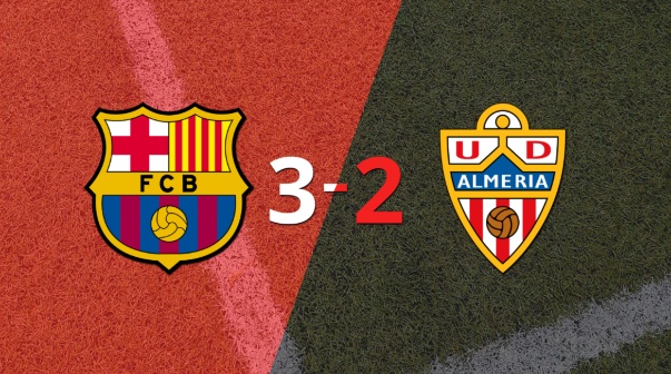 Doblete de Sergi Roberto en el triunfo 3-2 de Barcelona frente a Almería