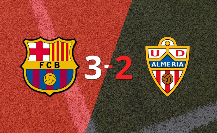 Doblete de Sergi Roberto en el triunfo 3-2 de Barcelona frente a Almería