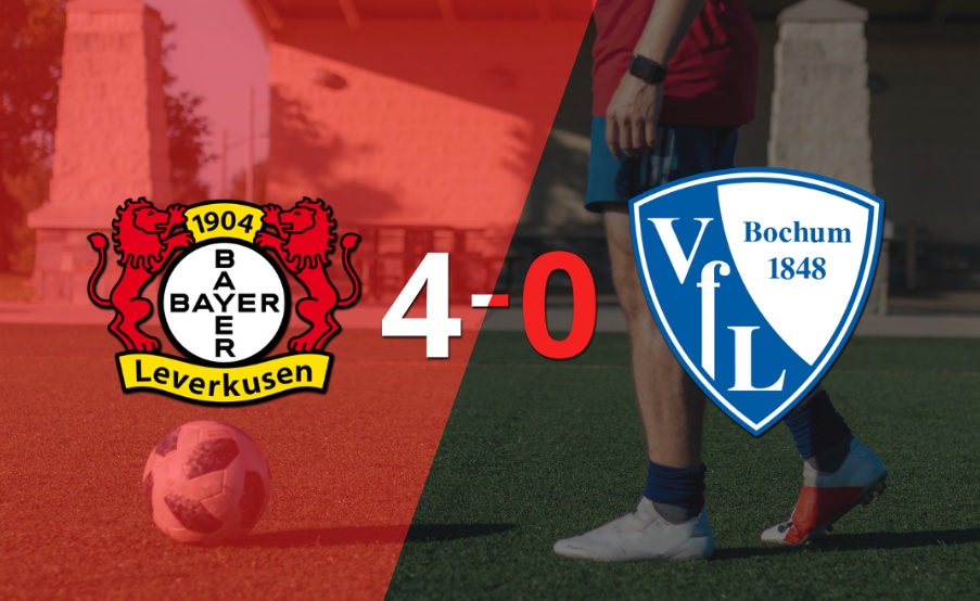 Bayer Leverkusen aplastó a Bochum con hat-trick de Patrik Schick