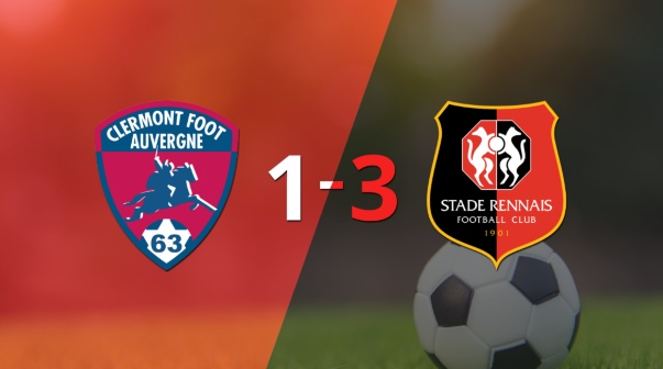 Victoria sin complicaciones de Stade Rennes en su visita a Clermont Foot