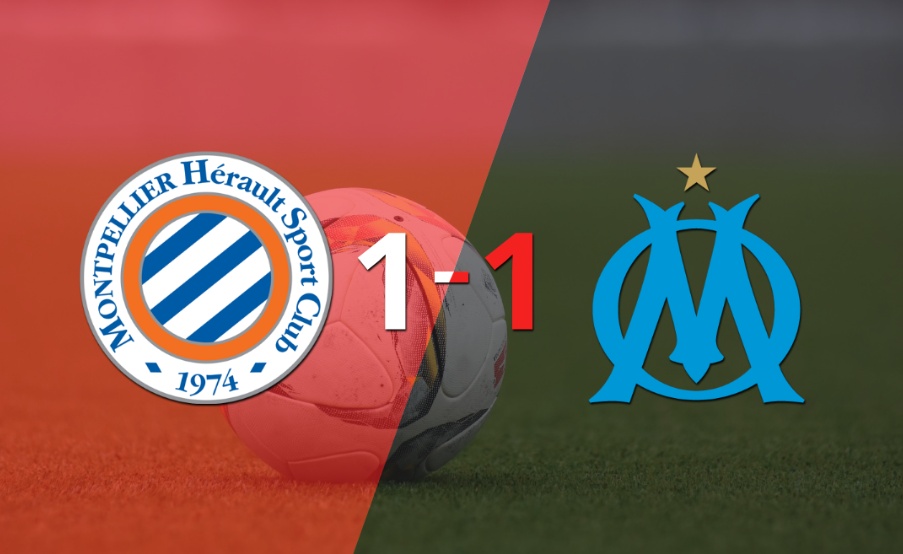 Empate a uno entre Montpellier y Olympique de Marsella