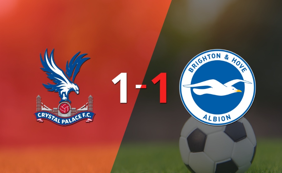 Crystal Palace logró sacar el empate de local frente a Brighton and Hove