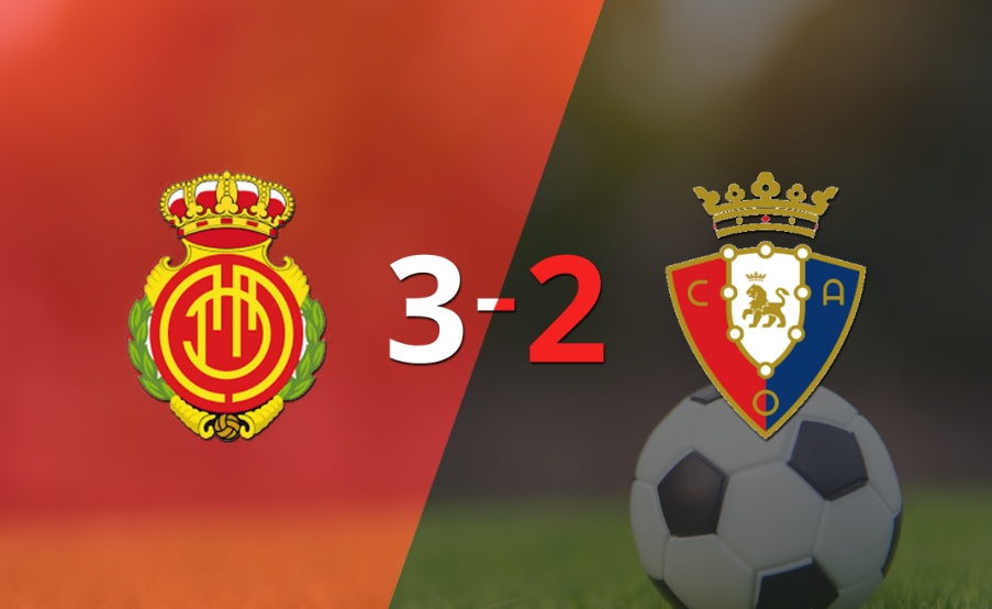Osasuna cayó 3 a 2 en su visita a Mallorca