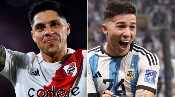 La reacción de Enzo Fernández a la despedida de Enzo Pérez en River: 