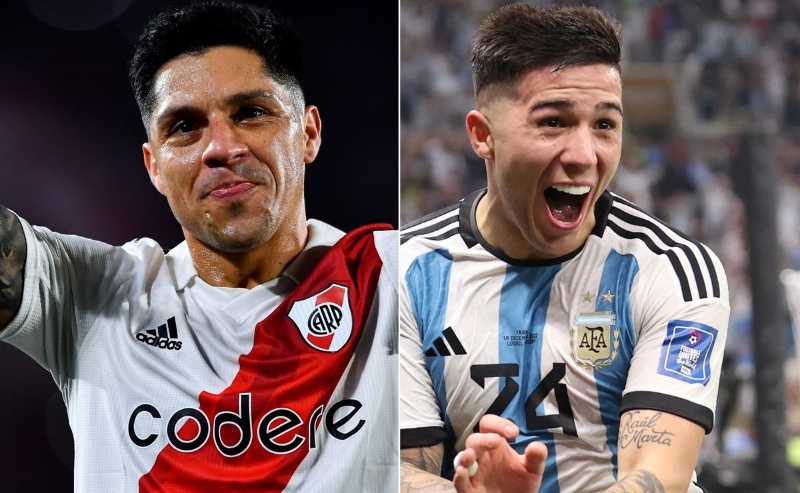 &nbsp;La reacción de Enzo Fernández a la despedida de Enzo Pérez en River