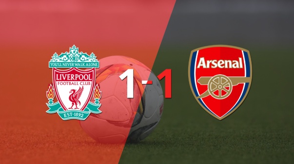 Empate a uno entre Liverpool y Arsenal