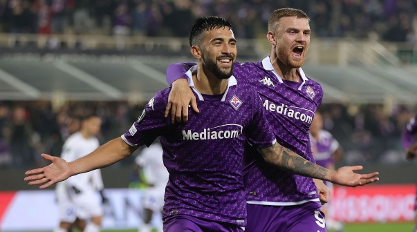 Nicolás González y Lucas Beltrán en Fiorentina.