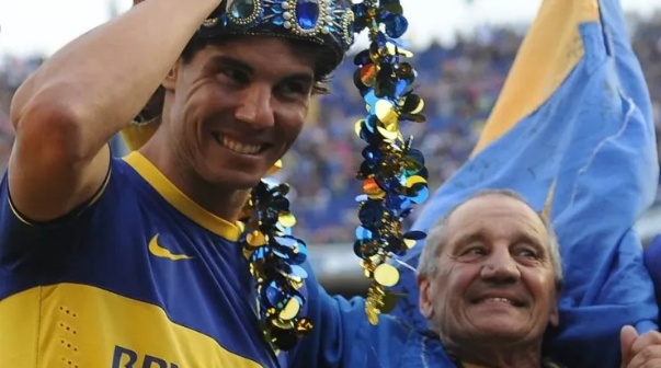 El día que Rafael Nadal se hizo de Boca y pateó penales en La Bombonera