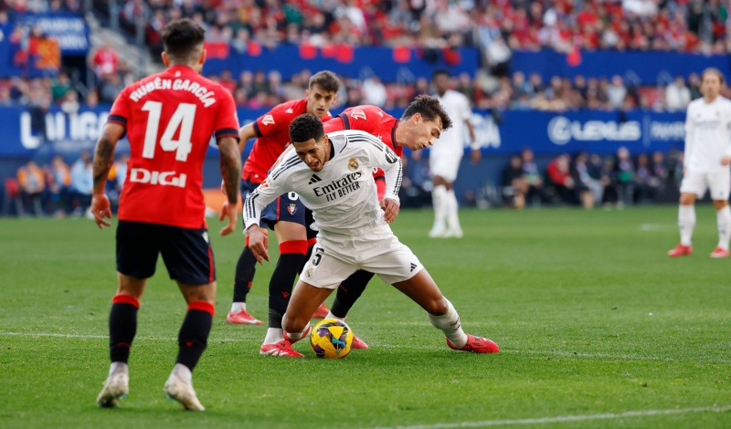 Jude Bellingham, instantes antes de discutir con el árbitro y ser expulsado.&nbsp;