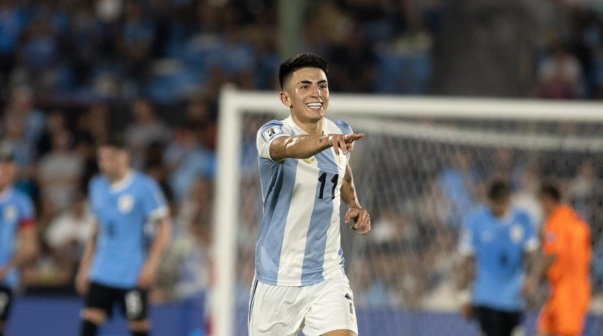 Thiago Almada. URUGUAY VS ARGENTINAFecha: 21/03/2025ELIMINATORIAS MUNDIAL 2026
