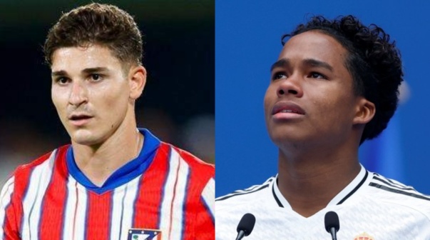 Endrick le apunta a Julián Álvarez tras el Argentina vs. Brasil: 