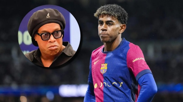 Ronaldinho le apuntó Lamine Yamal en el Barcelona: 