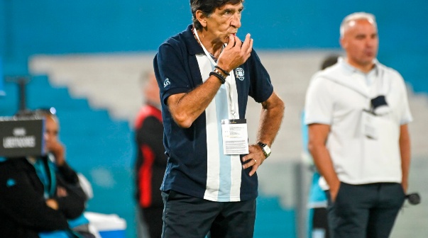 Gustavo Costas. Racing de Avellaneda vs Bucaramanga. Copa Libertadores. Conmebol. Fase de Grupo. 10/4/2025