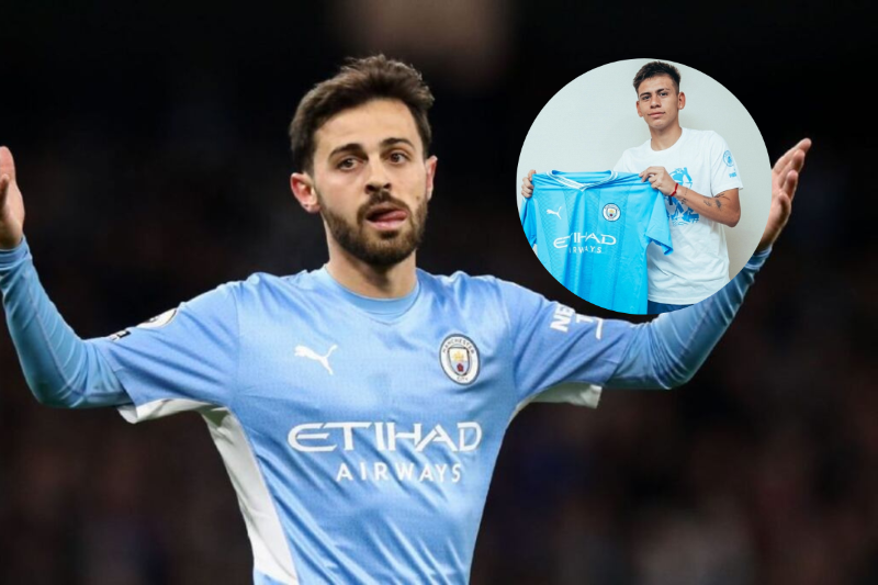 &nbsp;Bernardo Silva, contundente con Echeverri en Manchester City