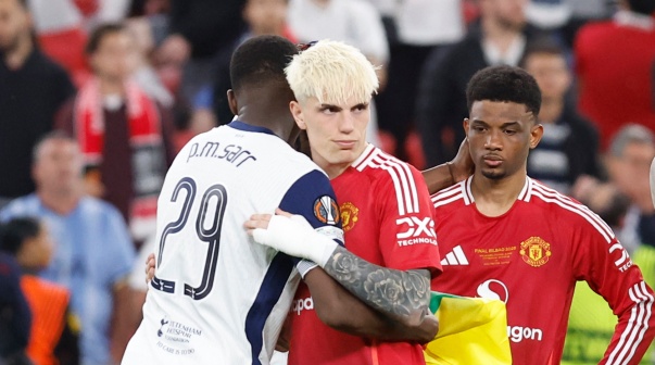 Garnacho explotó en ira tras perder la Europa League en Manchester United: 