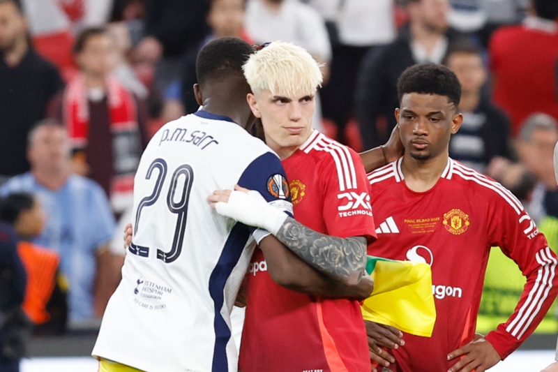 Garnacho explotó en ira tras perder la Europa League en Manchester United&nbsp;