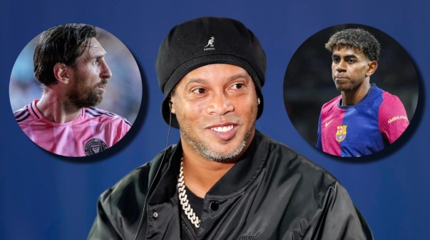 Ronaldinho dijo quién es mejor entre Messi y Lamine Yamal: 