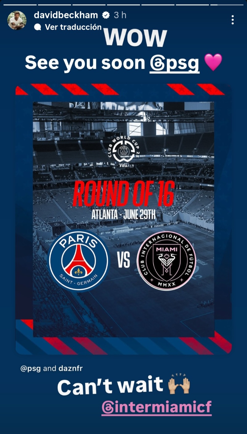 &nbsp;La advertencia de David Beckham al PSG con el Inter Miami de Messi