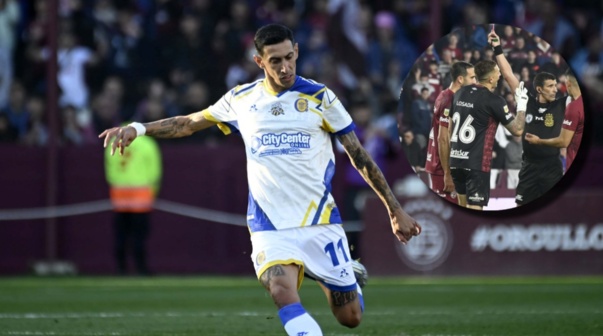 El gesto de Di María sobre Izquierdoz que causó polémica en Lanús vs. Rosario Central
