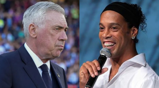 Ronaldinho le marcó la cancha a Ancelotti en Brasil: 