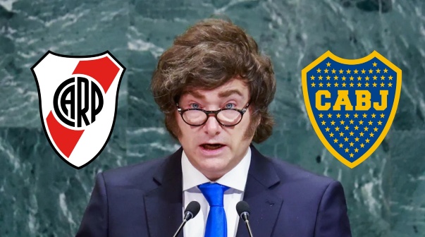 Javier Milei generó polémica al elegir entre River y Boca: 