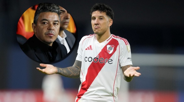 Gallardo se cansó y explotó contra Driussi en River: 