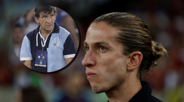 Filipe Luís se plantó con Costas tras el triunfo de Flamengo vs. Racing: 