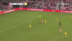 Lionel Messi puso el 1-0 parcial ante Nashville por el primer partido de los playoffs de la MLS.