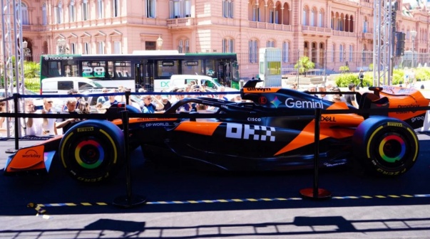 El McLaren de Lando Norris está en Buenos Aires: dónde y hasta cuándo podes verlo
