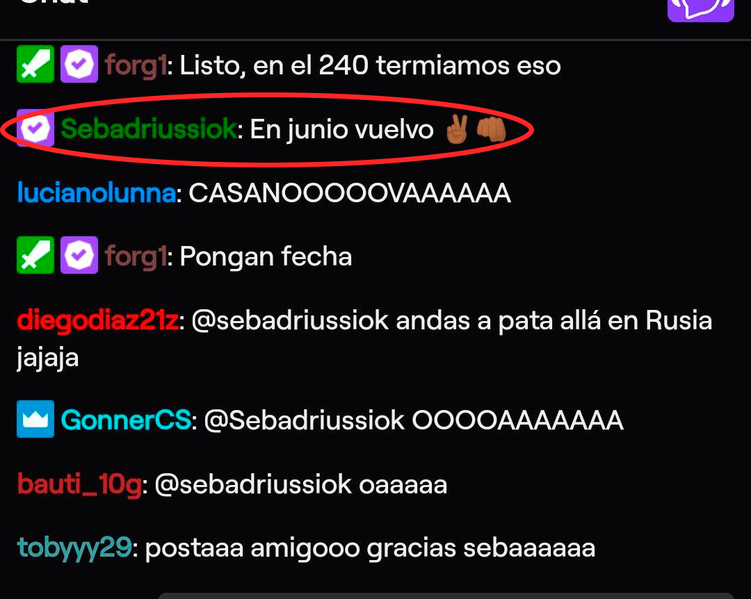 Seba Driussi: 'En junio vuelvo'