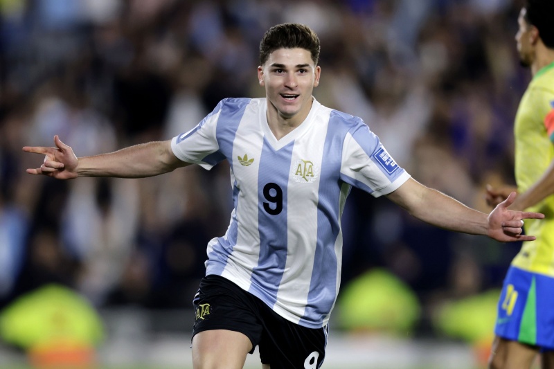 Julián Álvarez. Argentina vs Brasil. Eliminatorias Copa del Mundo 2026. Fotobaires 25/3/2025